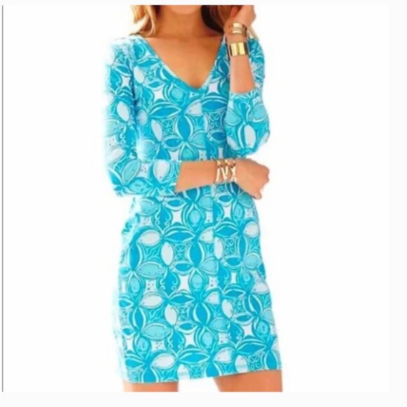 Lilly Pulitzer - Ariel Blue What a Racquet Julie- Size XL - NWOT - Picture 2 of 7